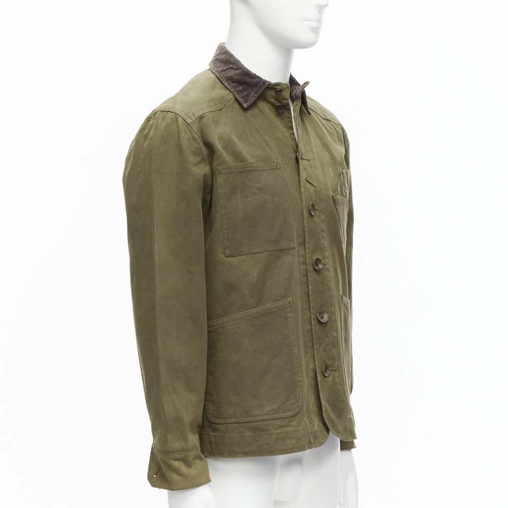 Rag & Bone Green Waxed Cotton Jacket - Image 6