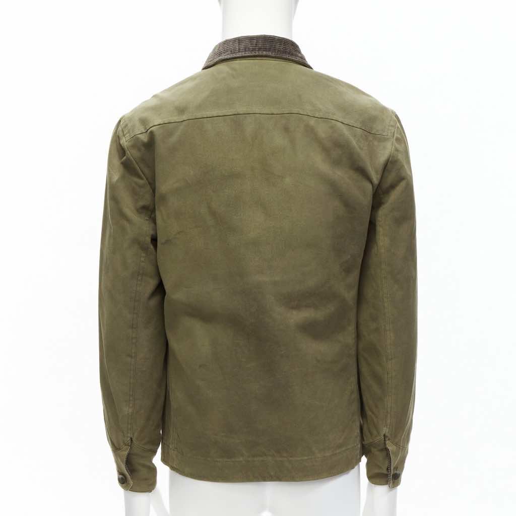 Rag & Bone Green Waxed Cotton Jacket - Side view