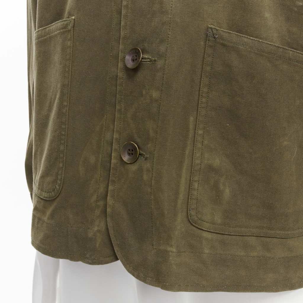 Rag & Bone Green Waxed Cotton Jacket - Image 10