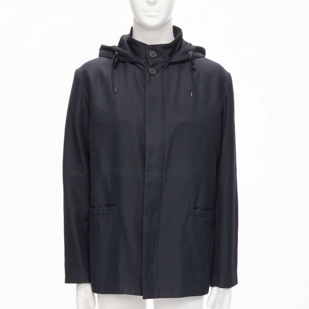 Marni Black Hooded Wool Parka - Image 6