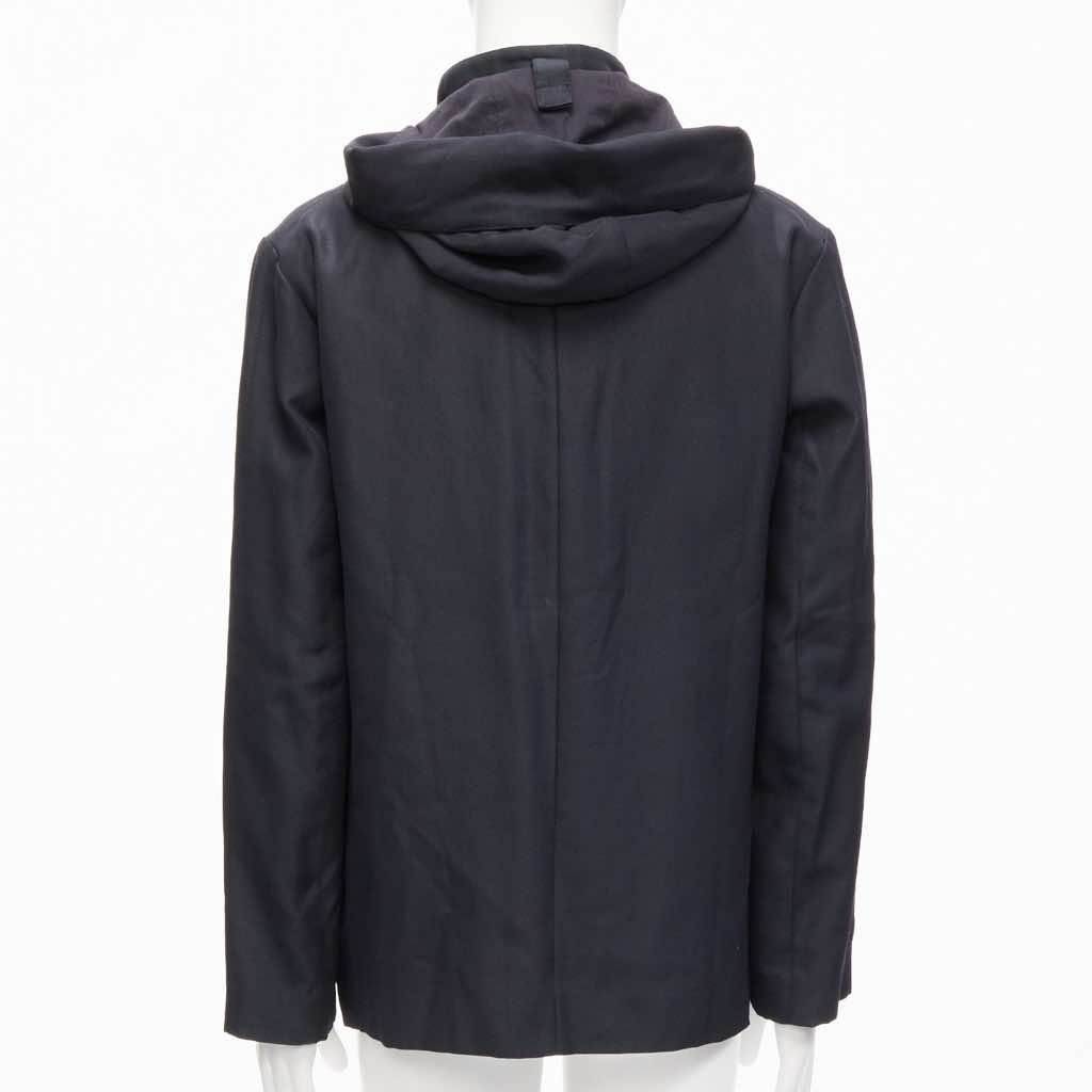 Marni Black Hooded Wool Parka - Detail 1