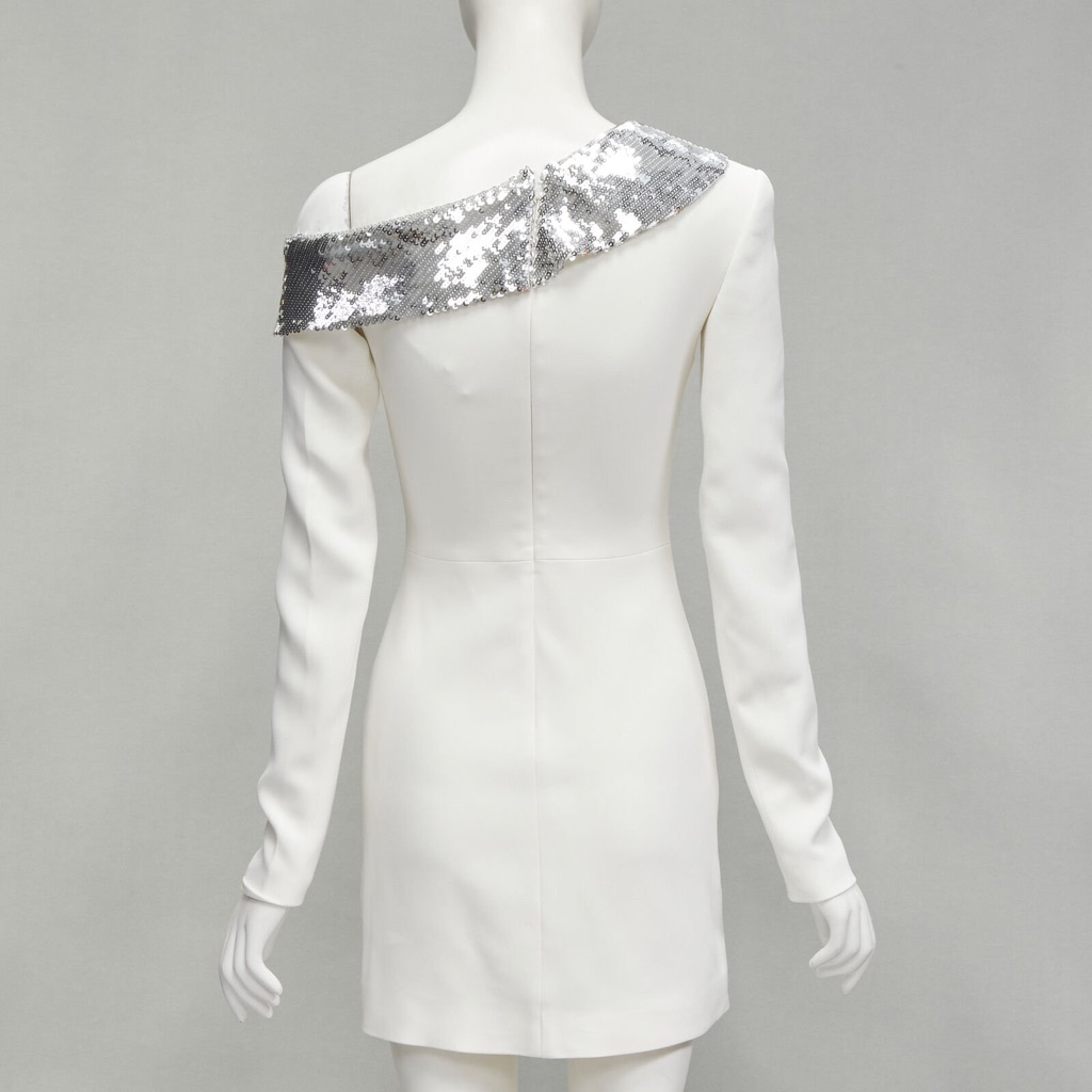 David Koma Silver Sequins Dress - Side view