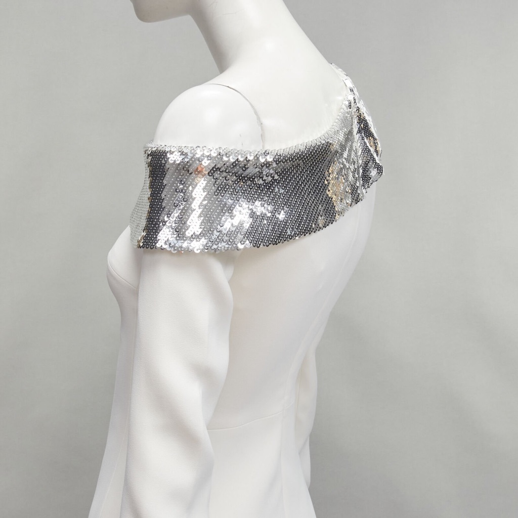 David Koma Silver Sequins Dress - Detail 2