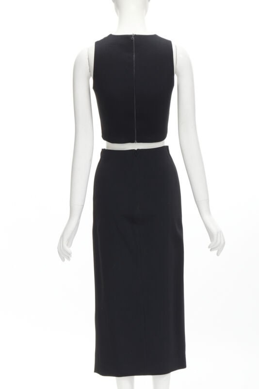 David Koma Silver Sequins Skirt Set - Side view