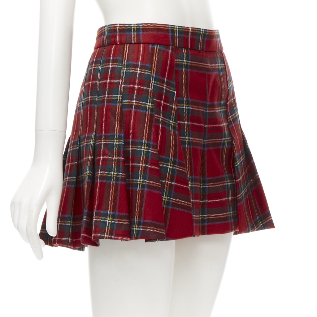 Red Valentino Garavani Plaid Tartan Skorts