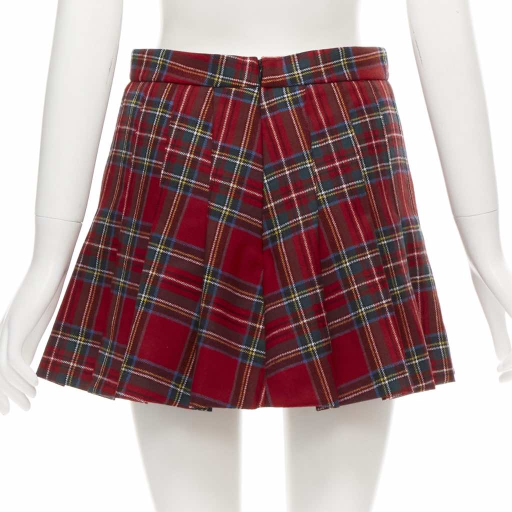 Red Valentino Garavani Plaid Tartan Skorts - Side view