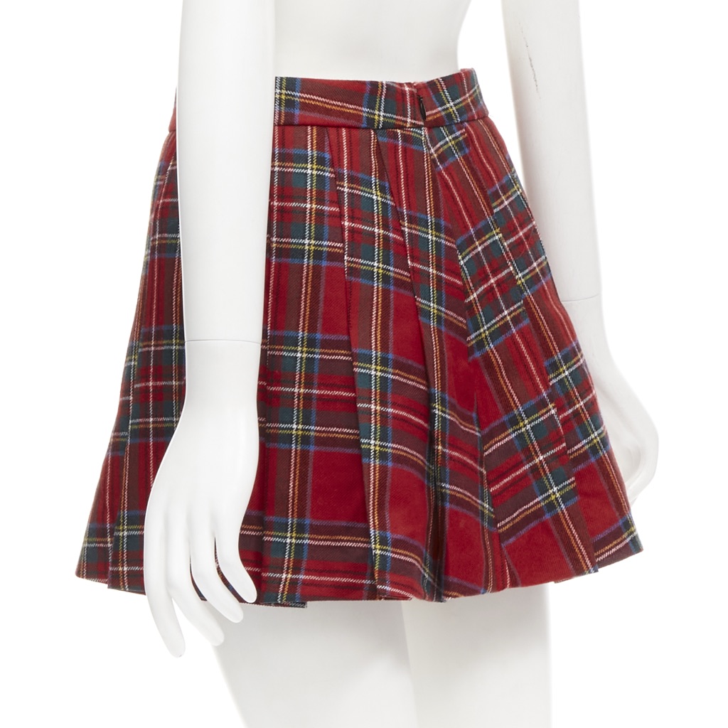 Red Valentino Garavani Plaid Tartan Skorts - Detail 1