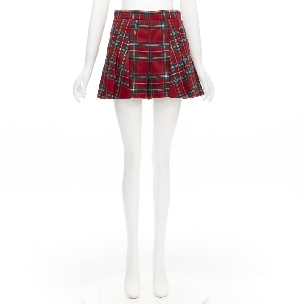 Red Valentino Garavani Plaid Tartan Skorts - Image 11