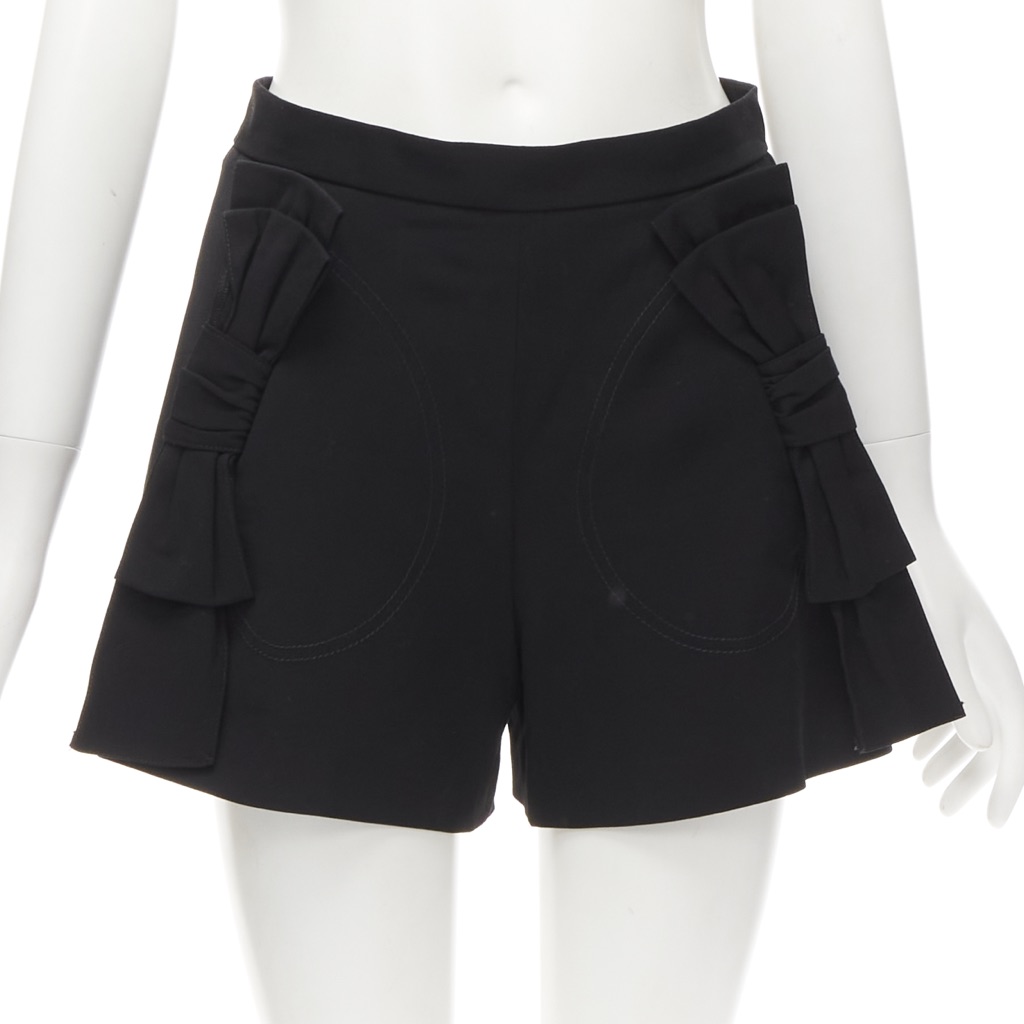 Red Valentino Garavani Bow Waist Shorts - Image 6