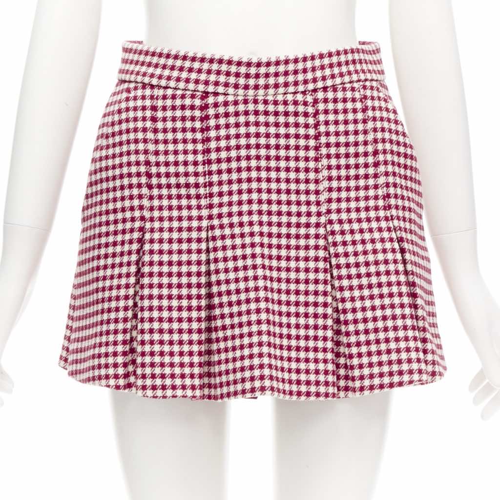 Red Valentino Garavani Gingham Skorts Skirt