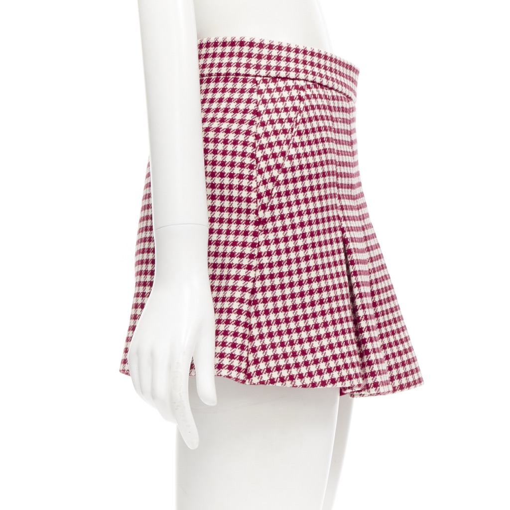 Red Valentino Garavani Gingham Skorts Skirt - 4