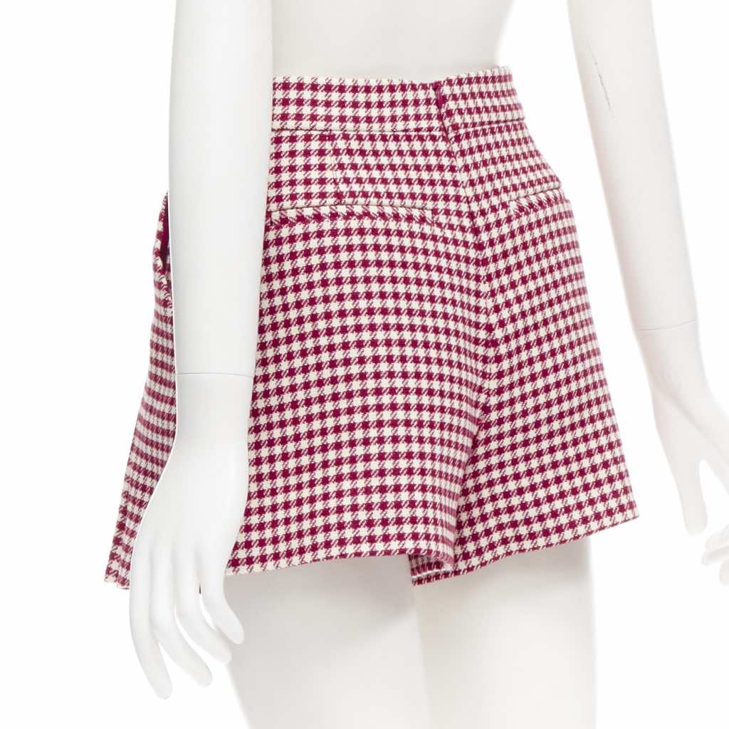 Red Valentino Garavani Gingham Skorts Skirt - Detail 1