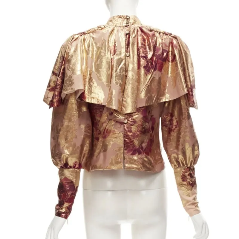 Raisa Vanessa Foil Rhinestone Top Gold Polyester Never worn - Box View