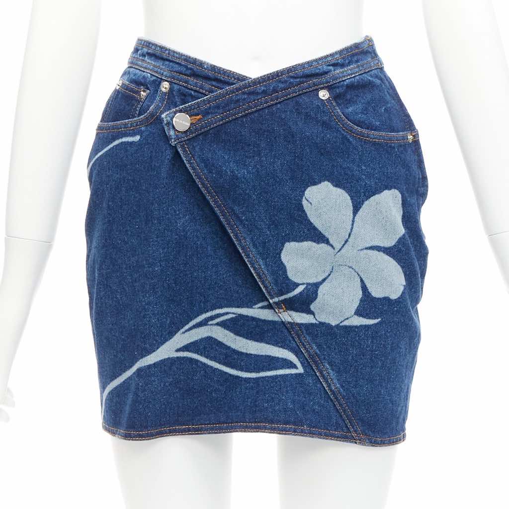 David Koma Floral Button Skirt