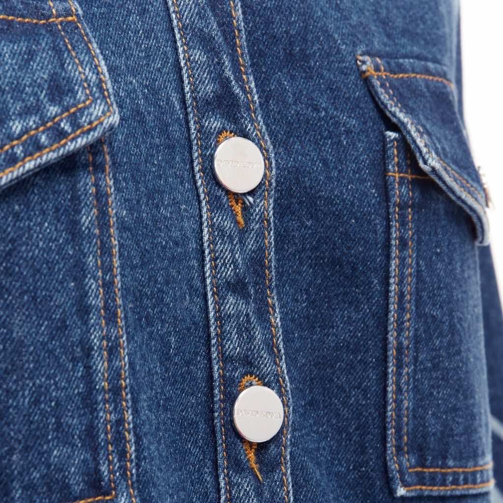 David Koma Blue Cotton Floral Shirt - Detail 2