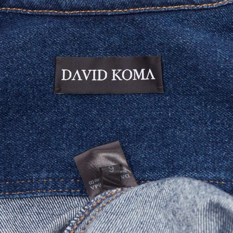 David Koma Blue Cotton Floral Shirt - Image 10