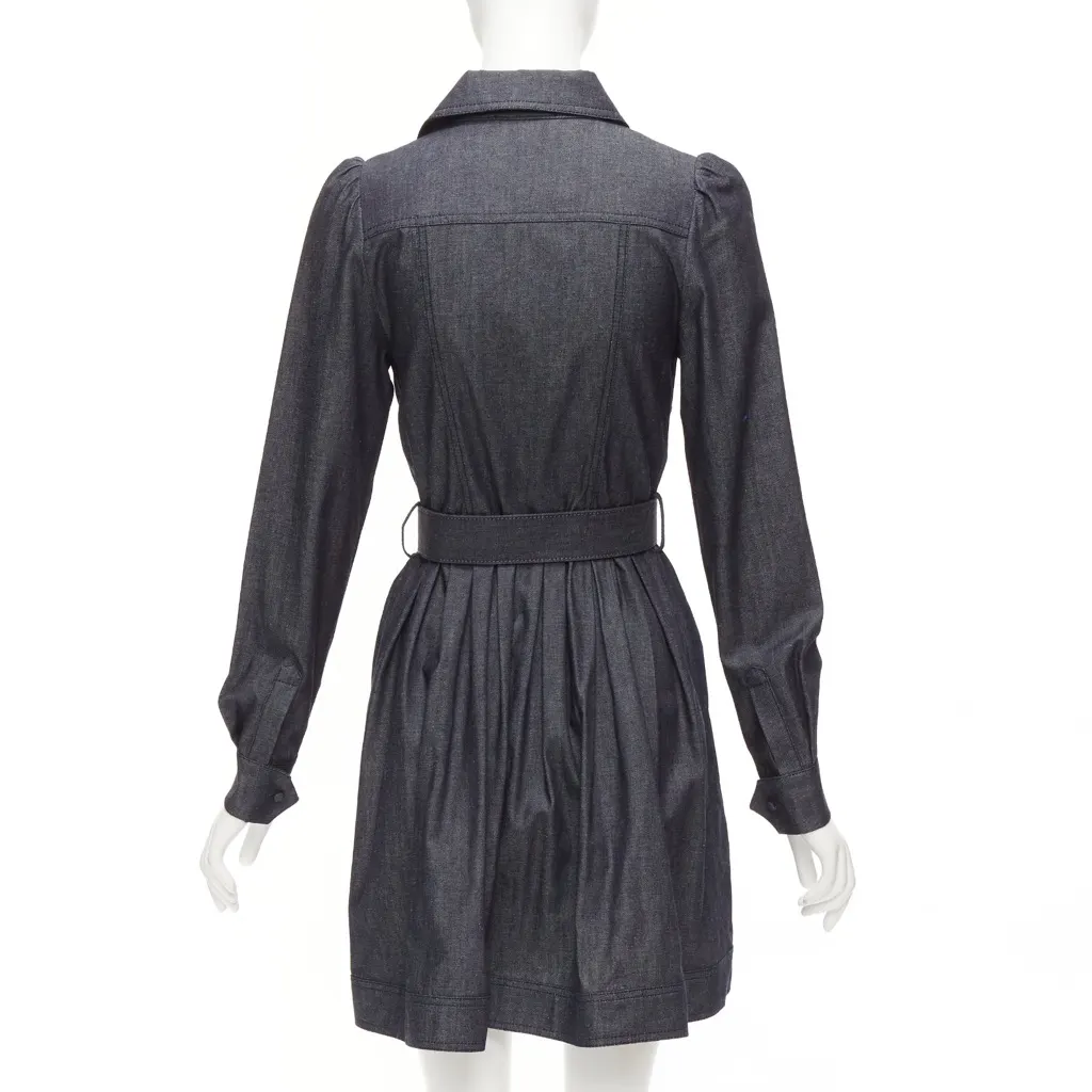 Dice Kayek Denim Safari Dress Blue Cotton Never worn - Box View