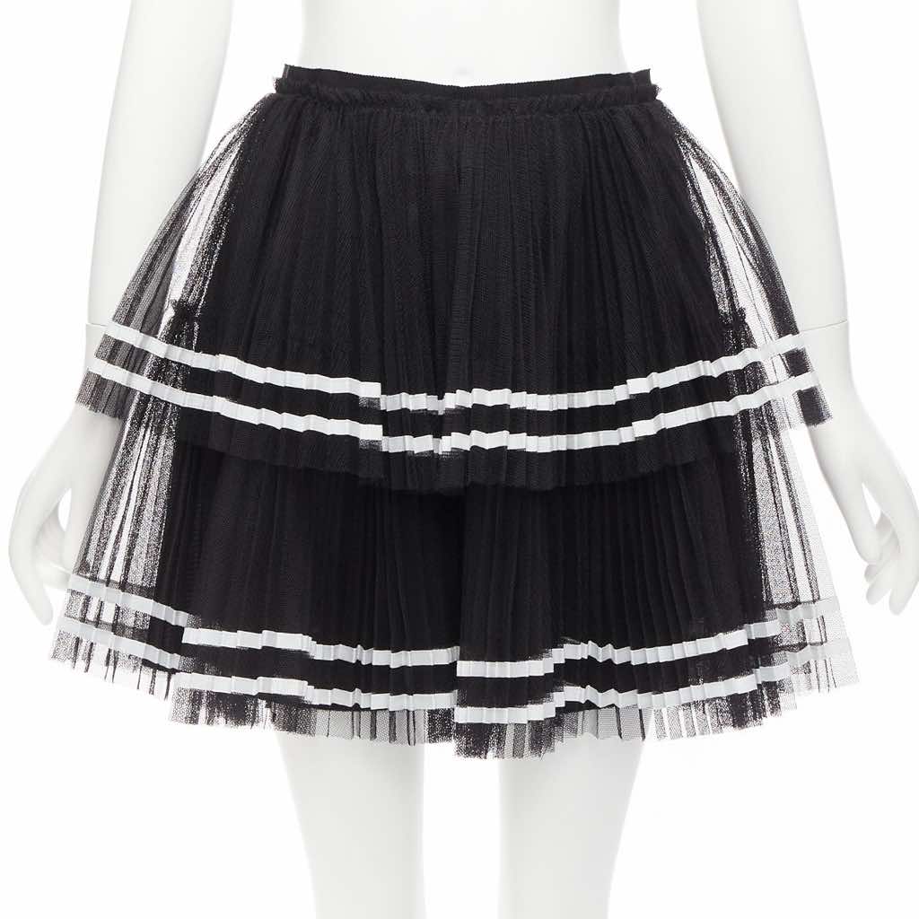 Red Valentino Garavani Stripe Tulle Skirt