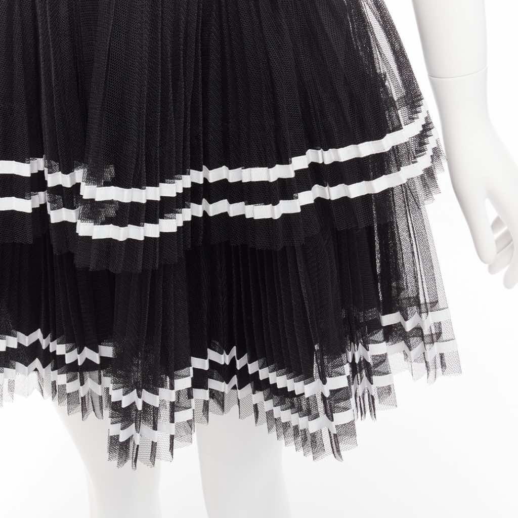 Red Valentino Garavani Stripe Tulle Skirt - Back view