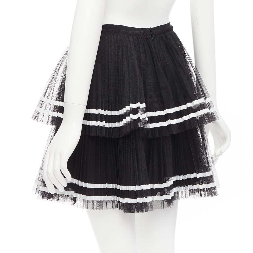Red Valentino Garavani Stripe Tulle Skirt - Detail 1