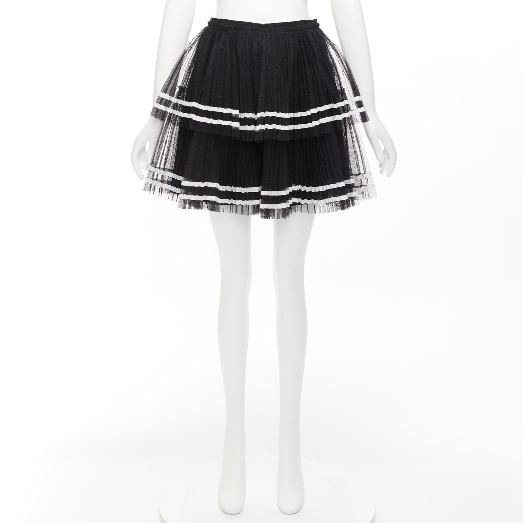 Red Valentino Garavani Stripe Tulle Skirt - Image 11