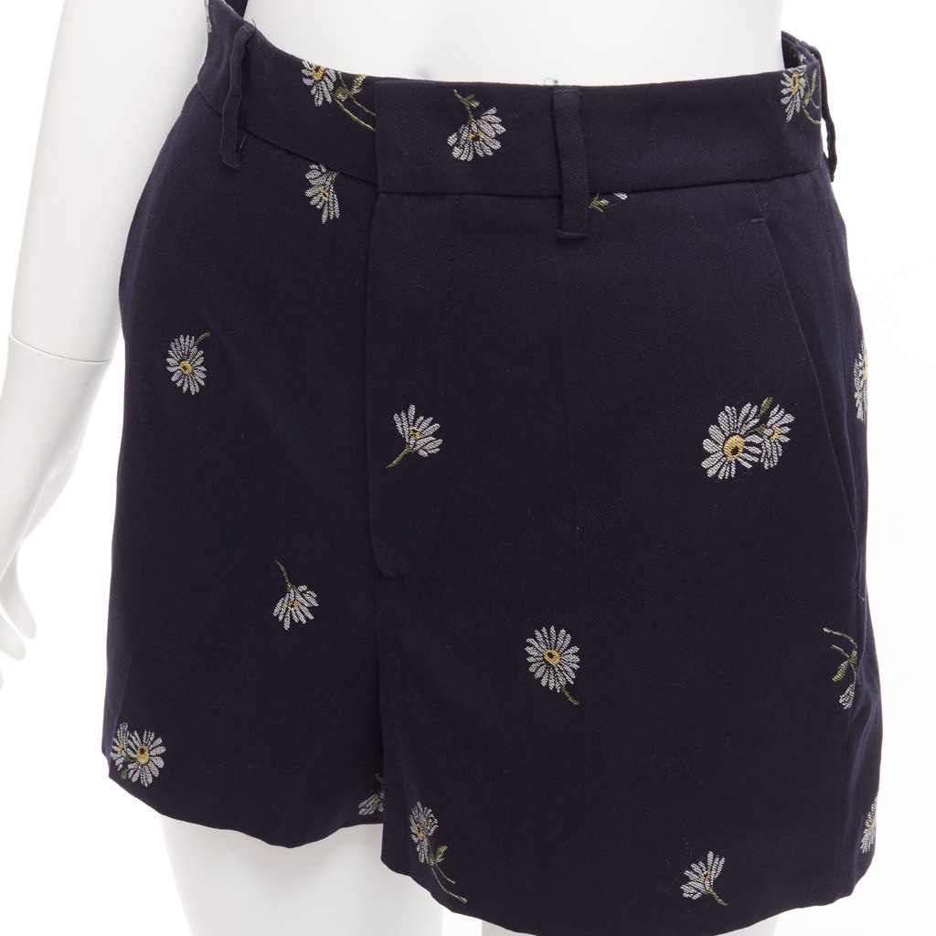 Red Valentino Garavani Daisy Floral Shorts - Back view