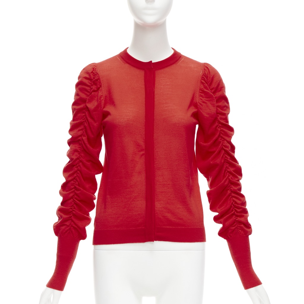 Dice Kayek Ruched Sleeve Cardigan