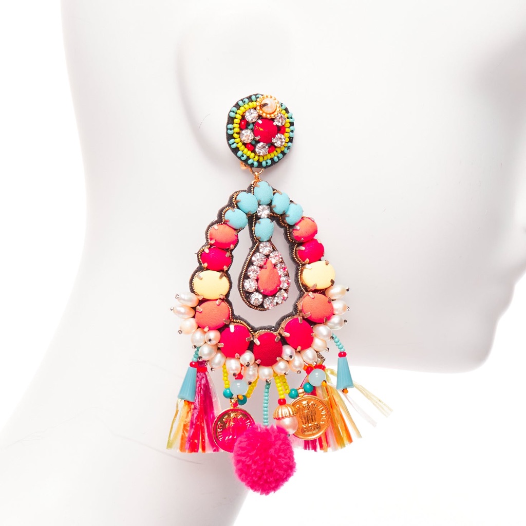 Ranjana Khan Neon Beaded Earrings - Image 6