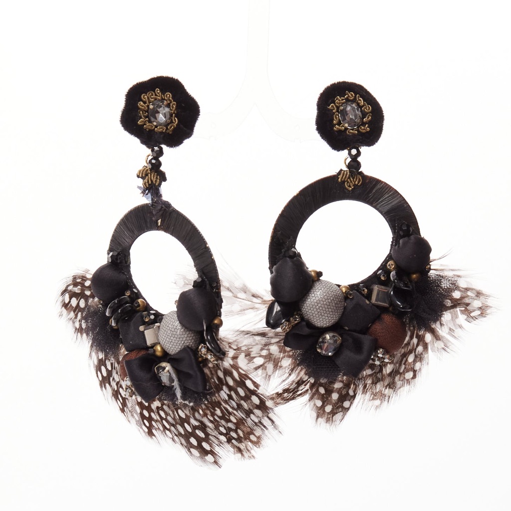 Ranjana Khan Feather Bow Earrings