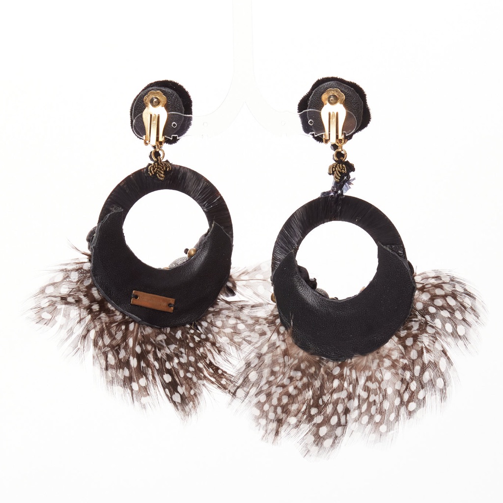 Ranjana Khan Feather Bow Earrings - Detail 1