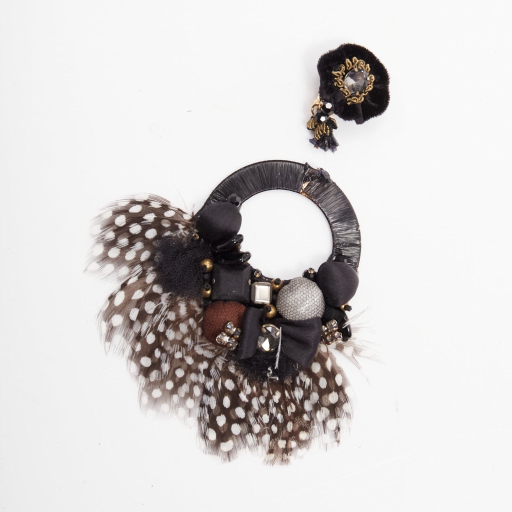 Ranjana Khan Feather Bow Earrings - Detail 2
