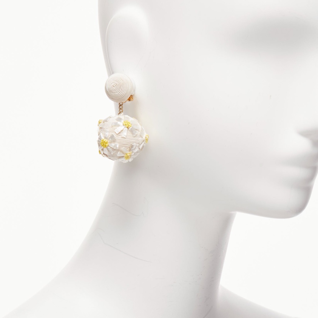 Rebecca De Ravenel Daisy Drop Earrings - Back view