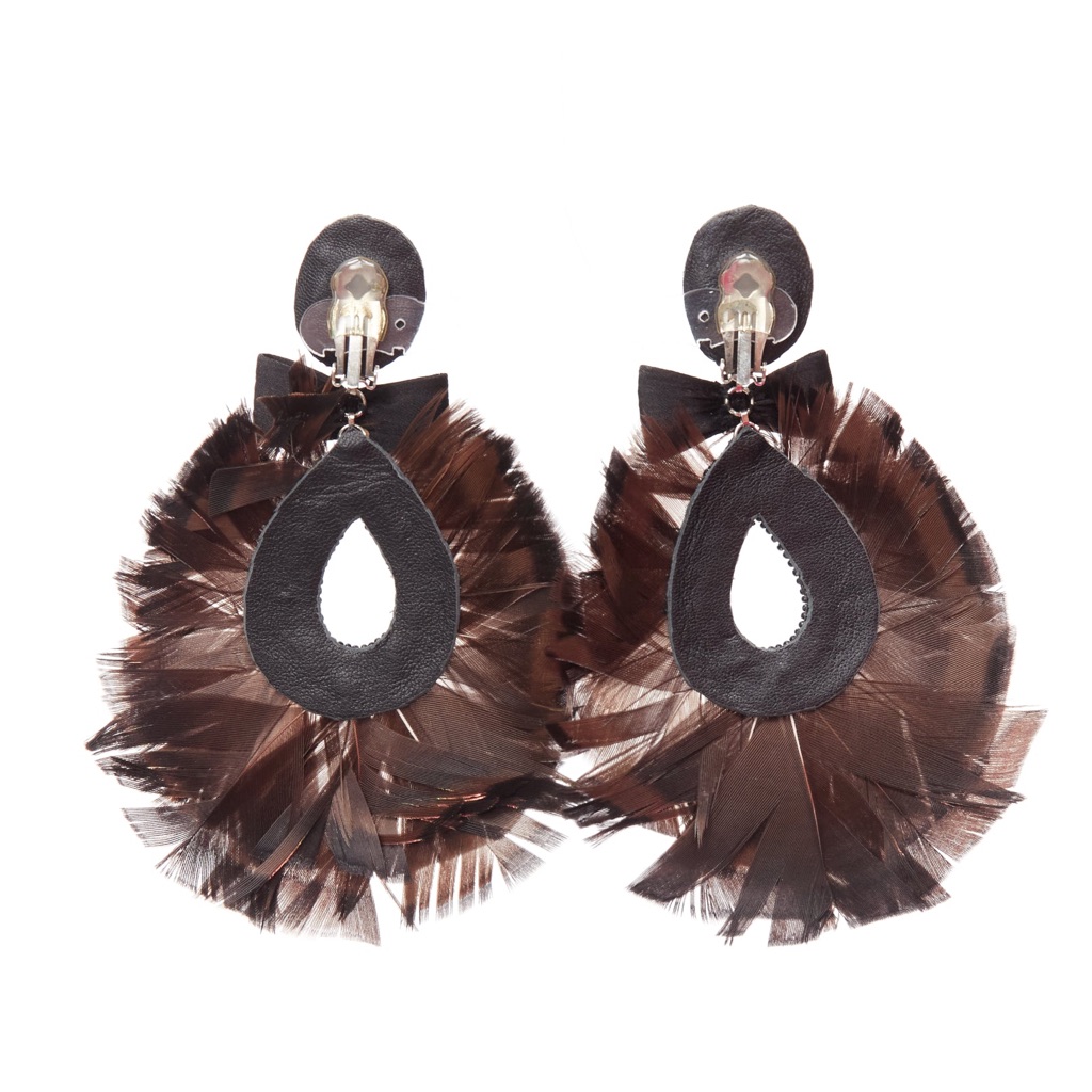 Ranjana Khan Feather Bow Earrings - Image 6