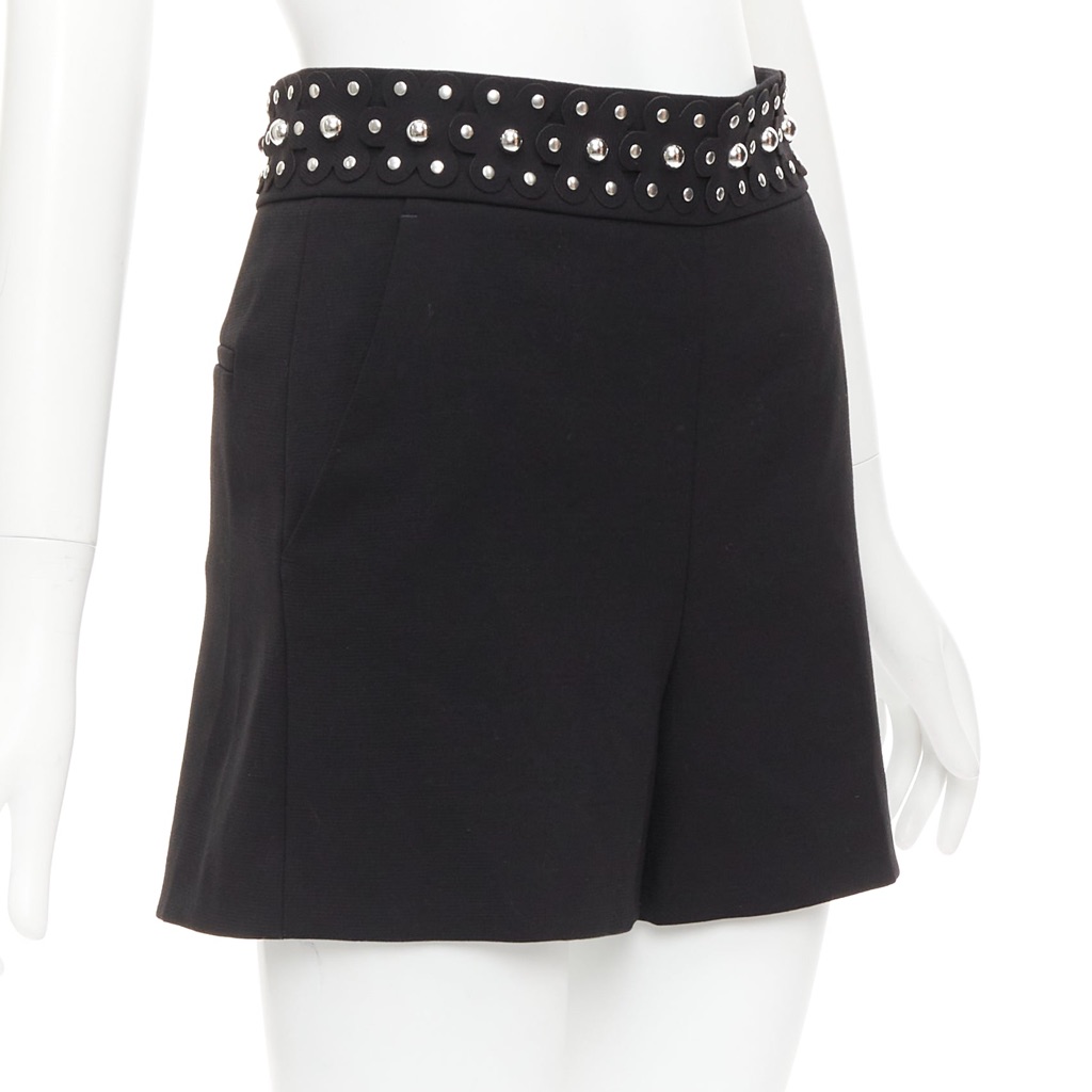 Red Valentino Garavani Studded Floral Shorts - Image 6