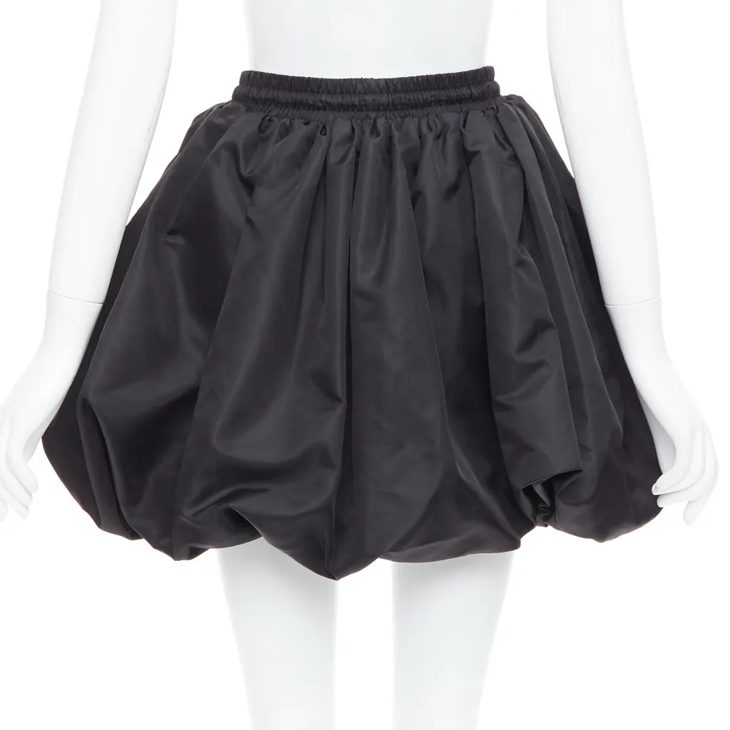 David Koma Bubble Puff Skirt Black Polyamide Never worn - Front View