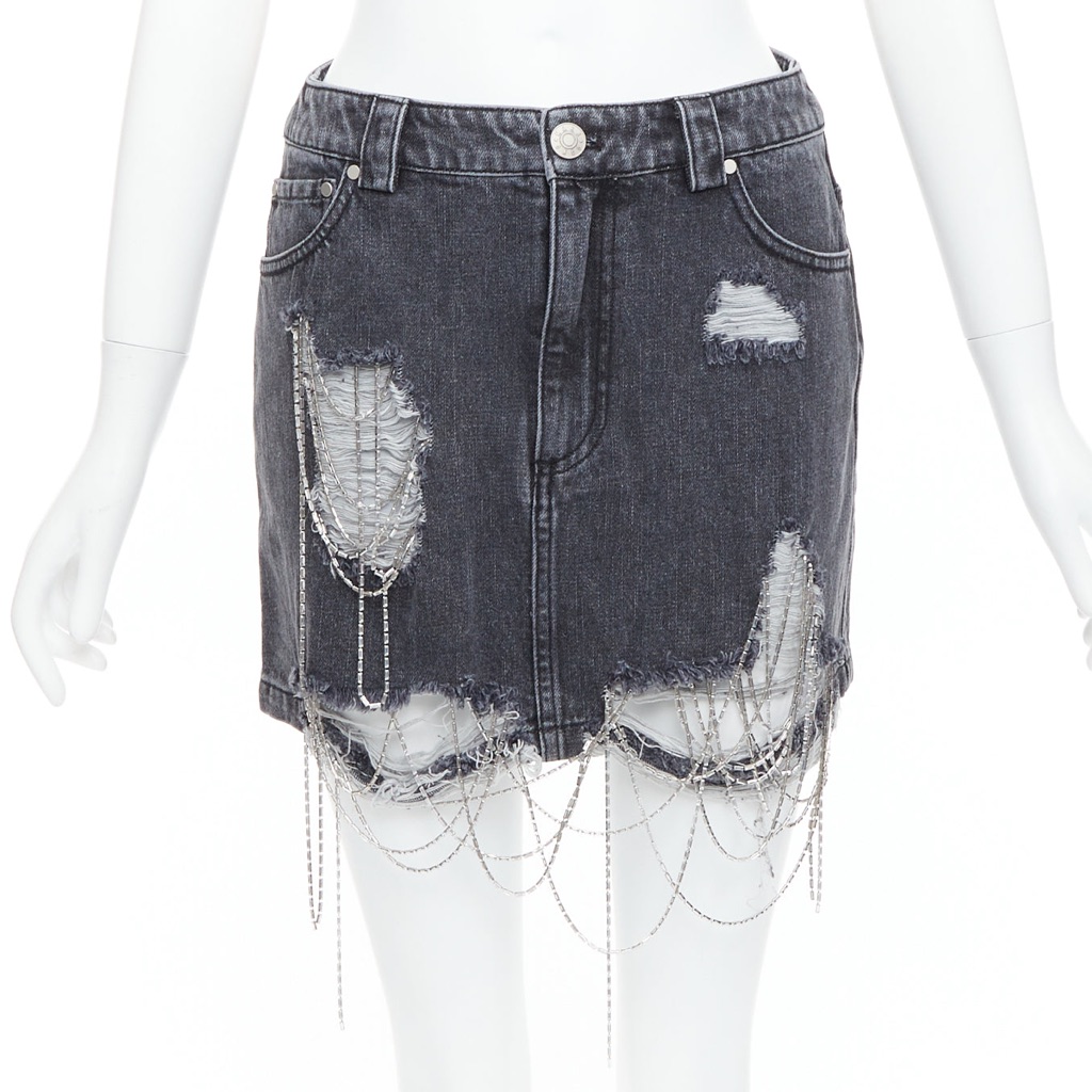 Mark Gong Beaded Fringe Skirt