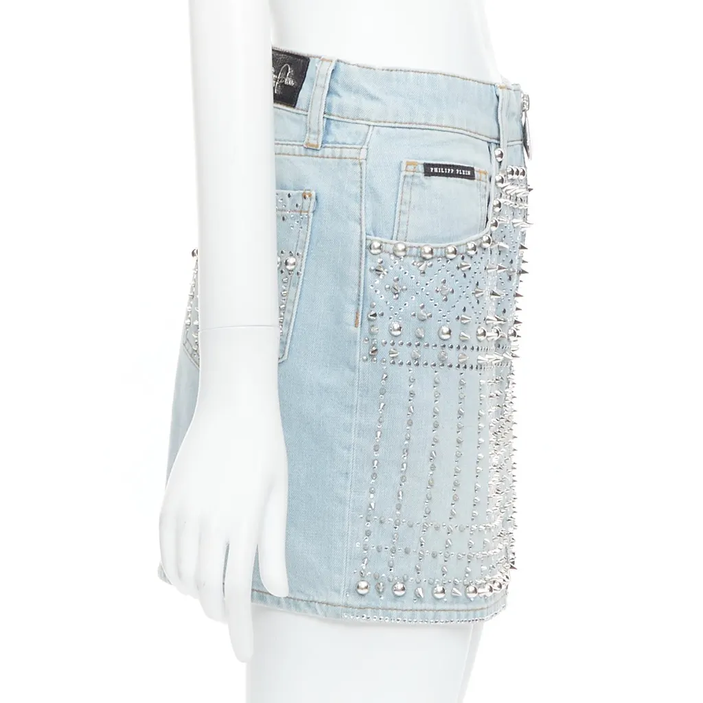 Phillip Plein New Skirt Blue Very good - Model View
