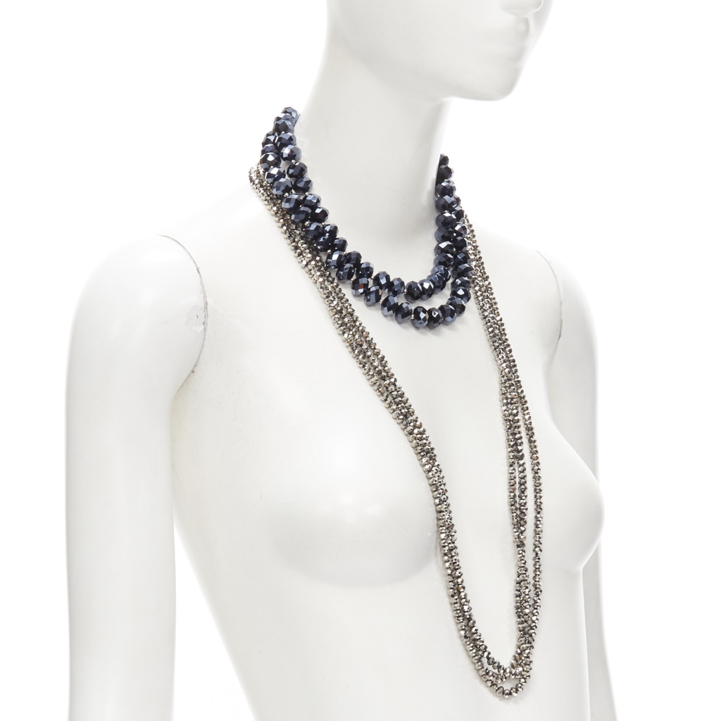 Kenneth Jay Lane Geometric Beads Necklace - Side view