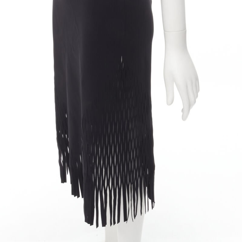 Dion Lee Perforated Fringe Skirt - Back view