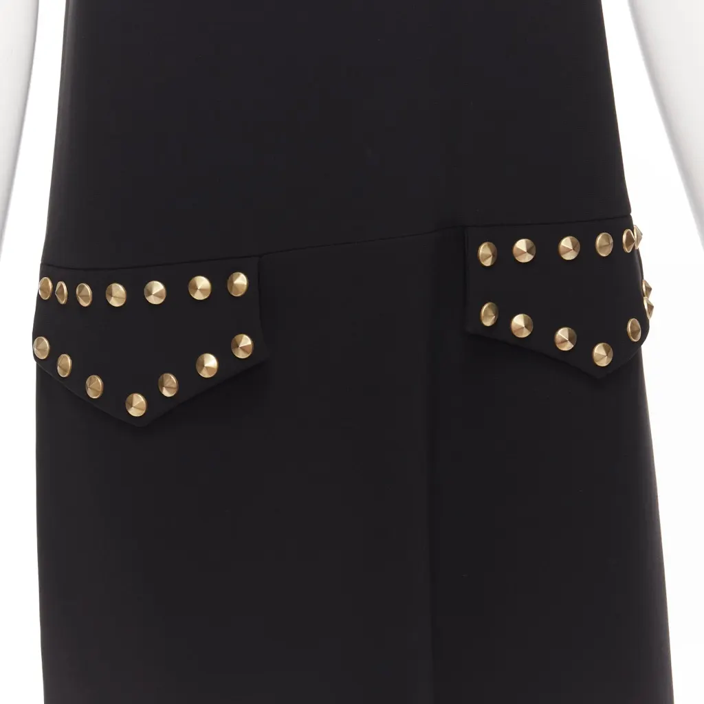 Moschino Studded Sleeveless Dress Black Very good - Back View