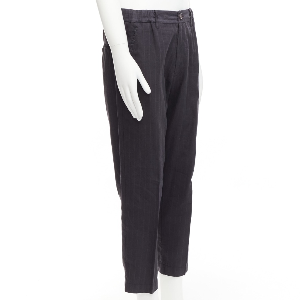 Ziggy Chen Pinstripe Cropped Pants - Image 6