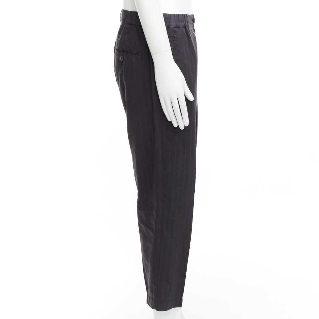 Ziggy Chen Pinstripe Cropped Pants - 4