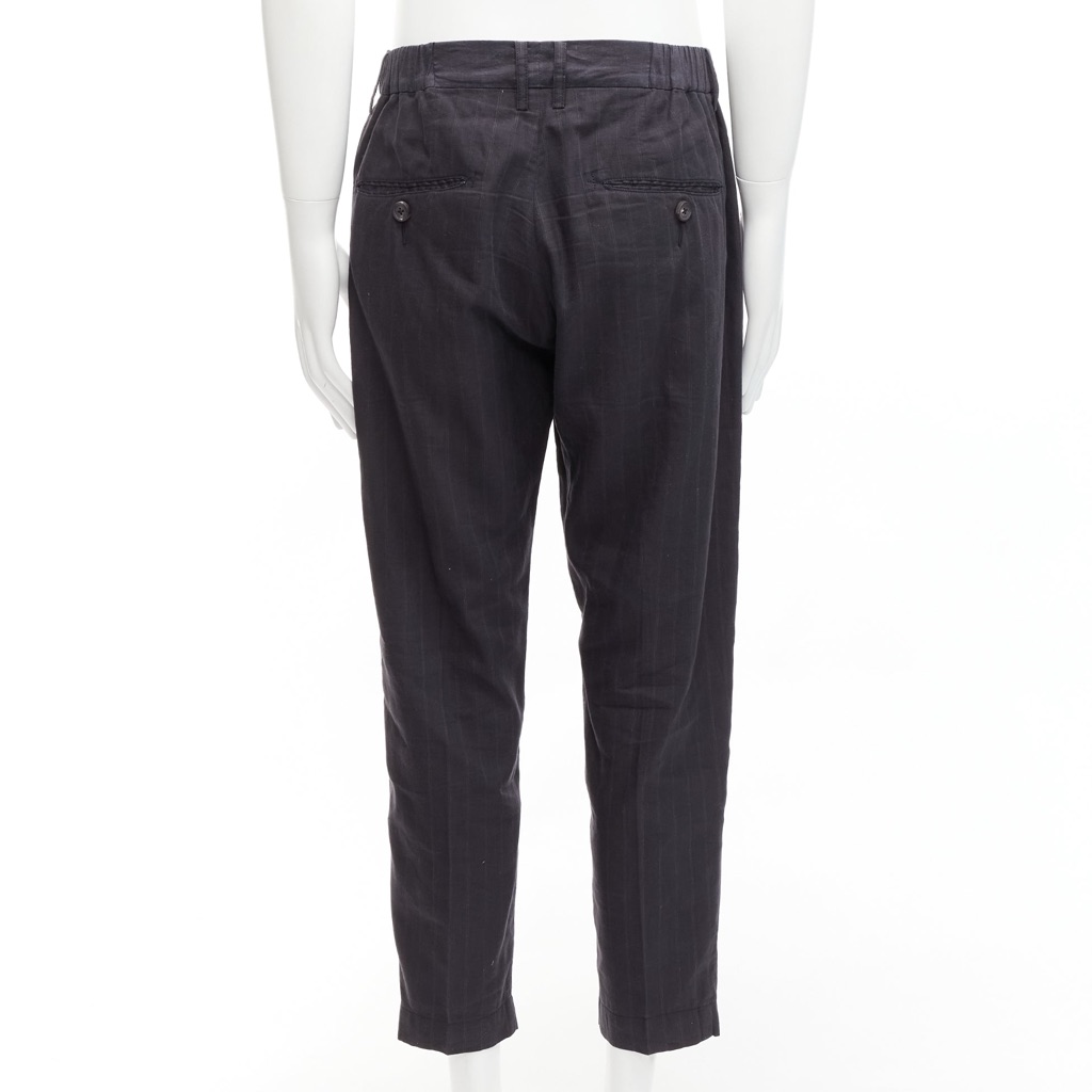 Ziggy Chen Pinstripe Cropped Pants - Side view