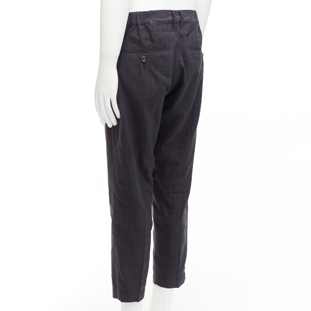 Ziggy Chen Pinstripe Cropped Pants - Detail 1