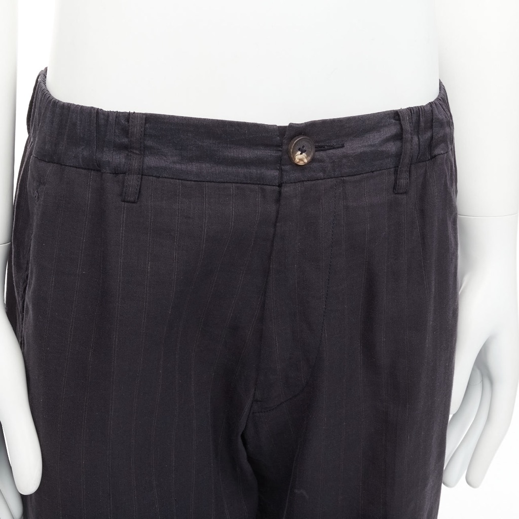 Ziggy Chen Pinstripe Cropped Pants - Detail 2