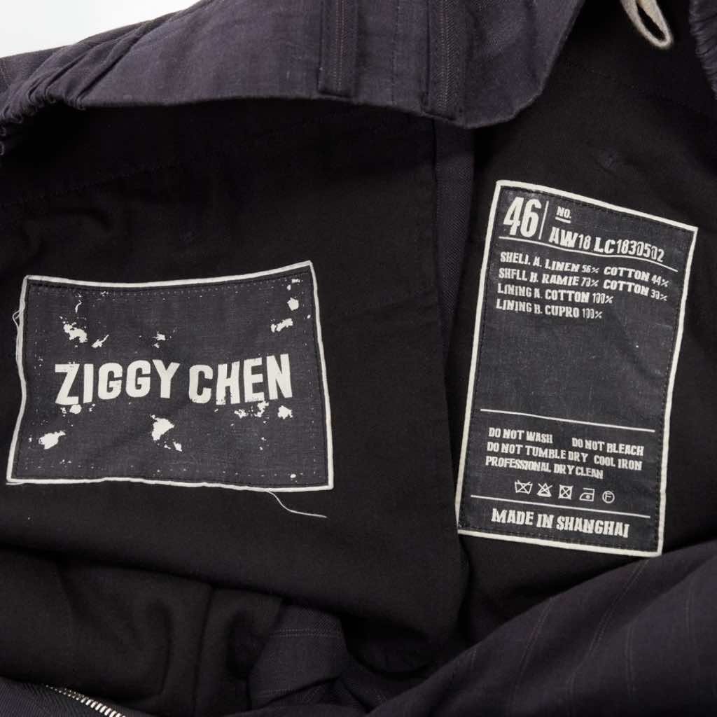 Ziggy Chen Pinstripe Cropped Pants - Image 10