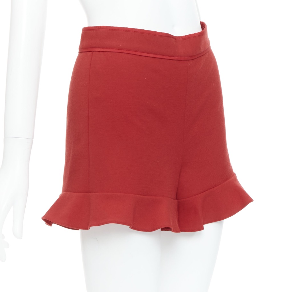 Red Valentino Garavani Ruffle High Shorts - Back view