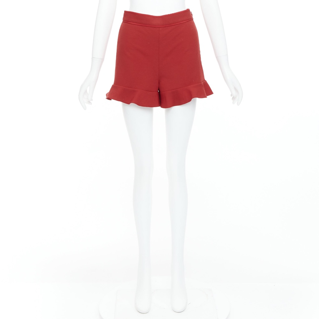 Red Valentino Garavani Ruffle High Shorts - Image 11