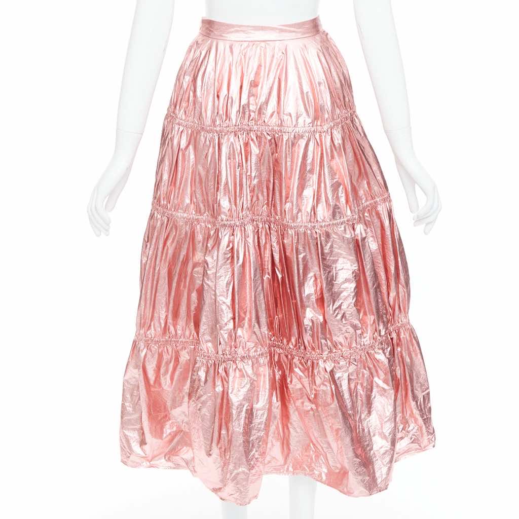 Rejina Pyo Pink Tiered Skirt - Side view