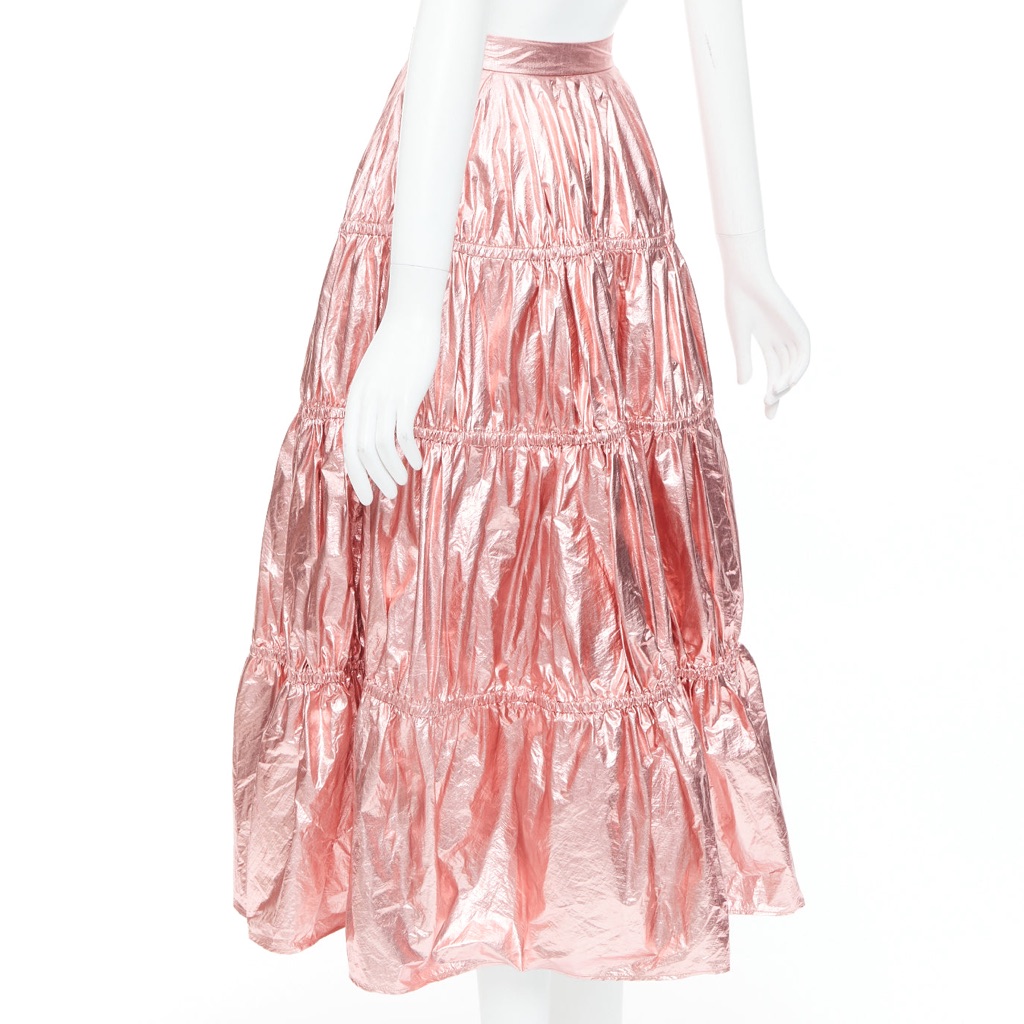 Rejina Pyo Pink Tiered Skirt - Detail 1